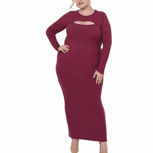 Edited by Remi Bader Burgundy Cut Out Dress